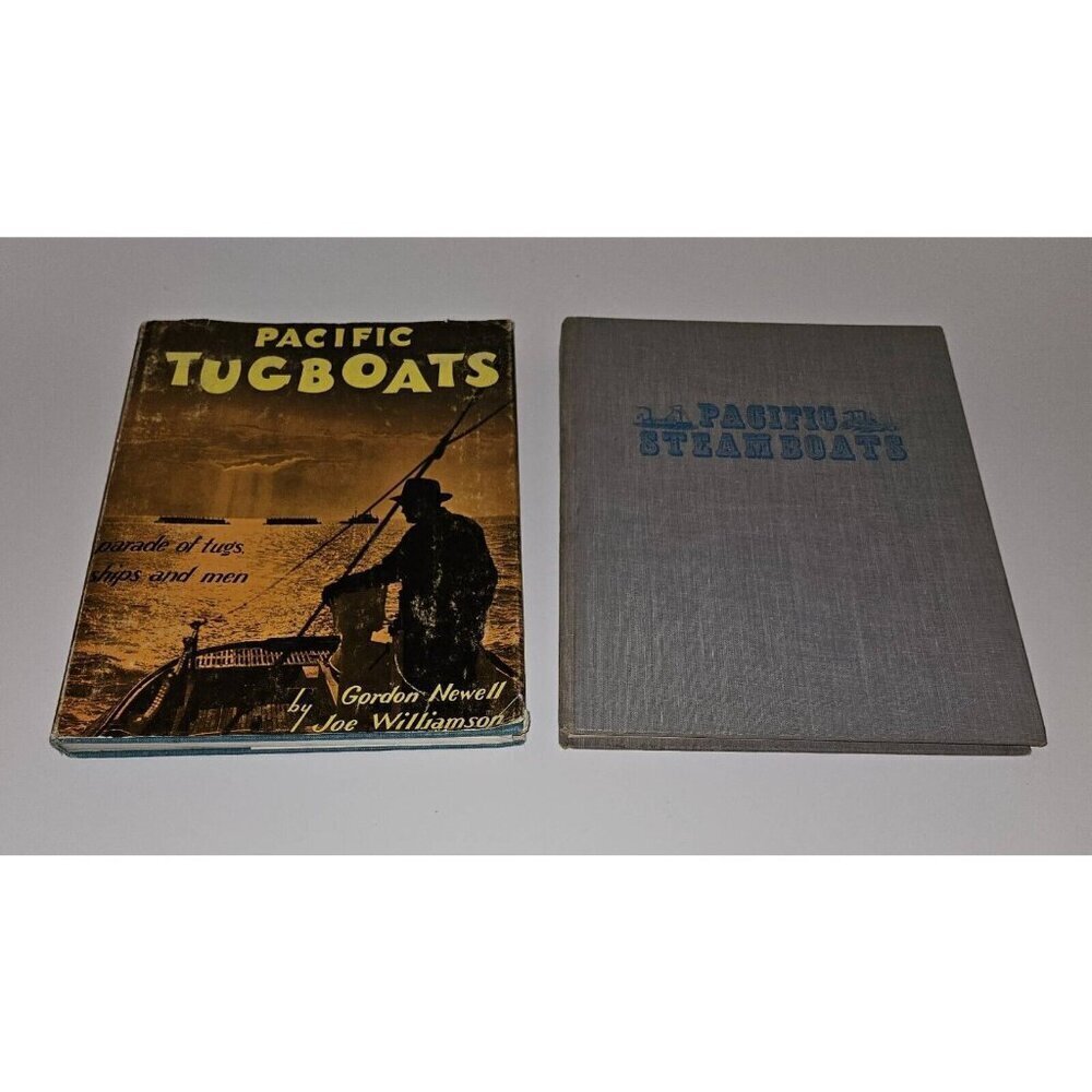 VTG Pacific Tugboats Steamboats Hardcover Book Lot Gordon Newell Joe Williamson